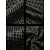 abordables Polo Classique pour Hommes-Homme Chemises Polo Gaufre Texturé Occasionnel Vacances Revers Zip quart Manche Courte Mode Basique Uni Bloc de Couleur Printemps &amp; Été Été Printemps Coupe régulière Noir Blanche bleu marine Kaki Gris