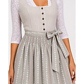 levne Ženy-Oktoberfest Šaty Dámské šaty Služka Bavorský němčina Mnichov Louky Dámské Párty Pivní festival Tradiční Styl Tkanina Bez halenky (80 cm)