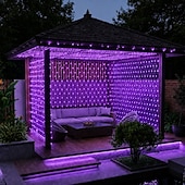 ieftine Conectat Electric-lumina cu șiruri de plasă cu led ip65 6mx4m 3mx2m lumină cu șiruri de plasă flexibile cu led 880led 200led lumină cu șiruri de ochiuri pentru curte de grădină decor colorat eu us britanie mufă ac110v