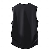 お買い得  ジム用タンクトップ-男性用 戦車 ノースリーブ クルーネック 夏 平織り スポーツ＆アウトドア ソークオフ 反射ストリップ スポーツ ジム ブラック ホワイト ピンク メンズトップTシャツ