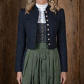 economico Donne-Oktoberfest Giacca Blazer tradizionale Cameriera Bavarese Tedesco Prati Per donna Carnevale Festa della birra Panno in stile tradizionale Top