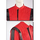 baratos Trajes Masculinos-Estrela pop dos anos 80 Cantor Fantasia de Jaqueta Vermelha Fantasia fantasia Ícones da Música e do Palco Retro Vintage Anos 80 for Homens Adulto Dia Das Bruxas Carnaval Semana do Livro Festa