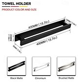 cheap Towel Bars-Towel Bar New Design / Self-adhesive / Creative Contemporary / Modern Stainless Steel + A Grade ABS / Stainless Steel 1PC - Bathroom Single / 1-Towel Bar Wall Mounted