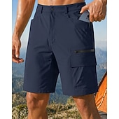 cheap Bottoms-Men's Outdoor Shorts Cargo Shorts Hiking Shorts Combat Shorts Summer Spring Autumn / Fall Outdoor Regular Fit Waterproof Quick Dry Lightweight Breathable Shorts Zippers Pocket Dark Grey Khaki Camping