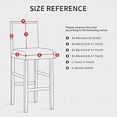 cheap Dining Chair Cover-Stretch Polar Fleece Short Back Chair Cover - Elastic Bar Stool Slipcover for Counter Height Chairs, Soft Washable Dust-Proof Seat Protector