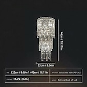 お買い得  室内ウォールライト-モダンなクリスタルLEDウォールランプ、北欧スタイルのゴールド仕上げのK9クリスタル、テレビ壁、ヴィラ、ショップ、カフェ、屋内廊下、寝室、リビングルーム、バスルーム用の装飾クリスタルライト、110-240V