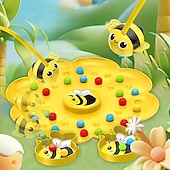 お買い得  Acessórios para festa-子供向けのおもしろい蜂のヘッドバンドゲーム &amp;大人向け、磁石のハチを使ったインタラクティブなファミリーボードゲーム、細かい運動能力を養う対戦型アクション玩具 &amp;バランス、男の子と女の子に最適な屋内パーティーゲーム、黄色