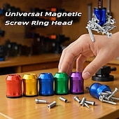 billige Skrutrekkere sett-5 stk. magnetisator &amp;avmagnetiseringsverktøysett, oppgraderingsmagnetisk skrueholder, magnetisk boreholder, avtakbar magnetisk skrutrekkerbor, holder for sekskantskrutrekker og kraftbits