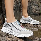 cheap Slip-On Casual Shoes-Men's White Slip-On Casual Sneakers Lightweight Breathable Comfort Walking Shoes Soft Low Top Footwear for Daily Wear, Travel, Commuting and Weekend Outings