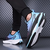 baratos Tênis de Corrida Masculinos-Tênis de corrida masculino branco e roxo - tênis esportivo leve e respirável - tênis atlético com amortecimento para homens, ideal para corrida, exercícios na academia, caminhada e uso diário ativo.