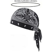  6-pack elastisk cykelkeps med paisleymönster, kylande huvudduk, snabbtorkande piratbandana för män &kvinnor, fitness, löpning, gym, helårsmössa för huvudbonad