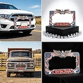  250周年記念ナンバープレートフレーム、アメリカ合衆国250周年記念カープレートフレーム、ナンバープレートホルダー、標準的な米国ナンバープレート用のユニバーサル愛国的ナンバープレートフレーム