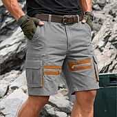abordables Día festivo-Hombre Pantalones tipo cargo Pantalón Corto Cargo Pantalón corto Pantalones cortos casuales Bolsillo Cintura elástica Plano Bloque de color Un Color Corto Casual Exterior Ropa de calle Moda Ropa de