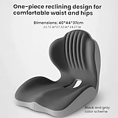 economico Cura Personale &amp; Salute-Cuscino ergonomico in memory foam con supporto lombare e per la schiena, ideale per sedia da ufficio, sgabello e sedile auto. Allevia il mal di schiena, riduce la pressione ed è il regalo perfetto per