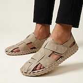 cheap Casual Sandals-Men's Beige Fisherman Sandals - Lightweight Adjustable Comfort Summer Shoes - Casual Outdoor Footwear for Travel, Beach Vacation, Daily Leisure and Warm Weather Wear