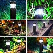 baratos Luzes e lanternas de caminho-Lâmpada led externa para gramado ip65 à prova d' água poste de jardim poste poste de amarração lâmpada de coluna de alumínio caminho de garagem piso gramado iluminação paisagística luzes plug-in