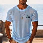 abordables T-shirts tropicaux de vacances-Camiseta de malla transparente para hombre, camisa de playa translúcida, top de verano para discoteca para hombre