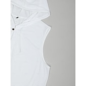 preiswerte Fitness Tank-Tops-Herren Tank Top Weste Unterhemd Ärmelloses Shirt Ärmellos Mit Kapuze Sommer Einfach Mode Designer Lässig Mit Kapuze Lässig Outdoor Fitnessstudio Schwarz Weiß Gelb Top T-Shirt für Herren