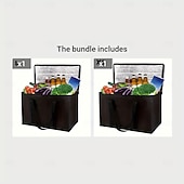 abordables Recreación al Aire Libre-2 bolsas isotérmicas grandes y extragrandes, mantienen la comida caliente o fría durante varias horas: bolsa de compras, bolsa térmica suave, adecuada para catering/doordash, bolsa isotérmica para