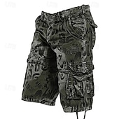 cheap Men's Graphic Cargo Shorts-Men's Tactical Shorts Cargo Shorts Camo Shorts Shorts Buttons Multi Pocket Camo Camouflage Wearable Knee Length Outdoor Daily Camping &amp; Hiking Fashion Classic Camouflage Blue Camouflage Gray