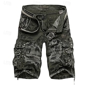 cheap Men's Graphic Cargo Shorts-Men's Tactical Shorts Cargo Shorts Camo Shorts Shorts Buttons Multi Pocket Camo Camouflage Wearable Knee Length Outdoor Daily Camping &amp; Hiking Fashion Classic Camouflage Blue Camouflage Gray