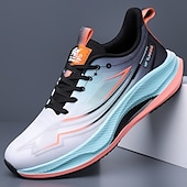 baratos Tênis de Corrida Masculinos-Tênis de corrida masculino branco e roxo - tênis esportivo leve e respirável - tênis atlético com amortecimento para homens, ideal para corrida, exercícios na academia, caminhada e uso diário ativo.