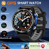 baratos Smartwatch-Relógio inteligente GPS masculino com chamada Bluetooth, relógio militar robusto para atividades ao ar livre com bússola, barômetro e altímetro, resistente à água até 3 ATM, mais de 100 modos