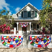 3/6 piezas de banderines plisados de 48 países para decoración de la Copa Mundial de Fútbol 2026, banderines, decoración de banderas de países en forma de semicírculo para el día del partido de fútbol