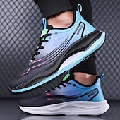 baratos Tênis de Corrida Masculinos-Tênis de corrida masculino branco e roxo - tênis esportivo leve e respirável - tênis atlético com amortecimento para homens, ideal para corrida, exercícios na academia, caminhada e uso diário ativo.