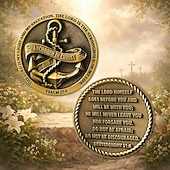 abordables 250e Anniversaire des États-Unis-Pièce commémorative ancrée dans le Christ – pièce de défi de la foi chrétienne, psaume 27:1 &amp;Deutéronome 31:8, objet religieux de collection, cadeau inspirant