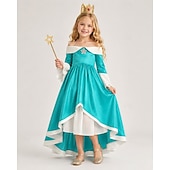 economico Costumi per bambine-Videogioco dell'idraulico Principessa Principessa Galattica Principessa Stellare Principessa delle Stelle Vestito Costume di fantasia Ragazze Bambini Halloween Carnevale Settimana del libro Feste Con