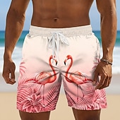  Per uomo Albero di Cocco Piante Tropicali Costumi da bagno Costumi da bagno Pantaloncini da bagno Pantaloncini da Surf Misura del girovita medio Hawaiano Quotidiano Vacanza al Mare Tasche Laterali