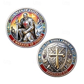 cheap U.S. 250th Anniversary-Christian Faith Commemorative Coin – A Man of Faith Warrior of Christ, Put on the Whole Armor of God, Ephesians 6:11, Collectible Religious Coin Gift Set