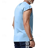 abordables Running Tee &amp; Tank Tops-Men's Solid Colored Workout Tank Top Running Tank Top Gym Tank Top Summer Spring Classic Sleeveless Quick Dry Lightweight Moisture Wicking Breathable Gym Workout Active Training Exercise Black White