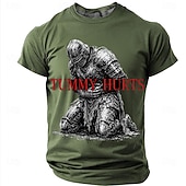  Burtica doare cavaler medieval îngenuncheat în armură amuzant bărbătesc sarcastic meme ironic vintage tricou grafic guler rotund mânecă scurtă streetwear casual cadou pentru el haine de designer