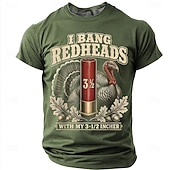  I Bang Redheads With My 3 1 2 Incher' Men's Funny Hunting Humor Sarcastic Vintage T Shirt Graphic Crew Neck Short Sleeve Gift for Hunter Designer Clothing Apparel