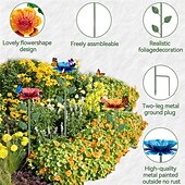 baratos observação de pássaros e vida selvagem no quintal-Estação de água para abelhas para jardim, com lindo design floral, comedouros combinados para abelhas e borboletas, banheiras e bebedouros para abelhas, itens essenciais para jardinagem, decoração de