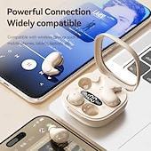 billige TWS True Wireless-hodetelefoner-Usynlige søvnørepropper for sidesovere, 2 par trådløse hodetelefoner i ett ladeetui, ultratynne mini Bluetooth-ørepropper for små ører, støydemping, LED-strømdisplay for iPhone og Android