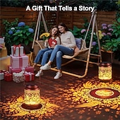 זול Luzes e lanternas de caminho-Solar Hummingbird Lanterns Outdoor Hanging Decor Lantern, Hollow Out Metal Decorative Garden Light, Graceful Decoration for Patio, Yard, Landscape, Walkway, Festival Decor Lighting 1X