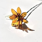 ieftine Flori Artificiale-floare din sticlă pentru luna nașterii, cadou floral din sticlă suflată manual pentru ziua de naștere, Ziua Mamei, iubită, cea mai bună prietenă, soră, bunică – cadou unic pentru ea, femei, set de