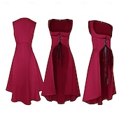 voordelige Jurk-Retro vintage Middeleeuws Renaissance Tot de enkel Jurken Lijfje Mouwloos Boers Veters Kostuum Dames Fantasie Halloween Carnaval Renaissance beurs LARP Volwassenen Kleding