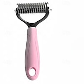 abordables Cuidado del cabello-2 peines profesionales nuevos para eliminar el pelo de gatos, cepillos para el aseo de perros, herramientas para la muda de pelo de cachorros, peines para recortar el pelaje de mascotas