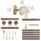 cheap Indoor Wall Lights-Natural Stone Wall Sconce Adjustable Stone Mounted Bathroom Light Hardwired Farmhouse Rustic Lamp Mid Century Modern Lighting for Bedroom Living Room Bedside 85-265V
