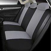 cheap Car Seat Covers-Universal Car Seat Covers Full Set, Breathable Cloth Automotive Seat Protectors with Sporty Two-Tone Design, Airbag Compatible Interior Accessories for Most Sedan, SUV, Truck, Van, 9PCS