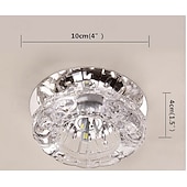 baratos Luz de Teto de Cristal-Luminária de teto embutida com LED cristal, 5W, com abertura, foco decorativo de LED para corredores criativos em halls de entrada, salas de estar e quartos.