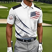  Camiseta Polo Masculina Camuflada de Golfe 250ª Camisetas Polo de Manga Curta Camisas de Gola Casual Moda Atleta Impressão 3D Botões Malha Respirável Primavera e Verão Branco 1 Branco Branco 2