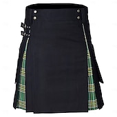 economico Fondi-Highland scozzese Medievale Celtico Kilt scozzesi utilitari Gonnellini Vichy quadrettato Costume Per uomo Celtico Fiera Rinascimentale LARP Festival Adulti Gonnellino Primavera &amp; Estate