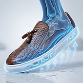 economico Mocassini casual-Mocassini da uomo in pelle intrecciata, scarpe eleganti casual senza lacci, scarpe leggere e comode per l'ufficio, i viaggi e l'uso quotidiano.