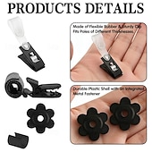 cheap Wall Tapestries-25Pcs Garden Flag Stoppers &amp; Clips Kit, All-Season Heavy-Duty Plastic &amp; Rubber Windproof Clips Hardware Accessories for Outdoor Flags, Small Banners, Curtains