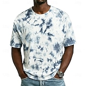 abordables Translation-Homme Teinture par nouage T-shirt Manche Courte T-shirt Col ras du cou Chemise Vacances Quotidien Salle de sport Rue Bleu Jaune Rose Claire Printemps &amp; Été Vêtement Tenue S M L XL 2XL 3XL